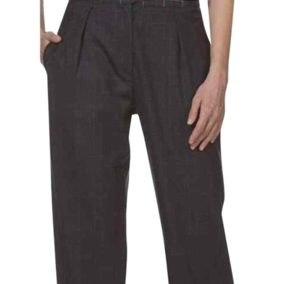 Rag & Bone Gray Women James Straight Checkered Wool Slacks Pants 6 $475 NWT - Picture 4 of 8